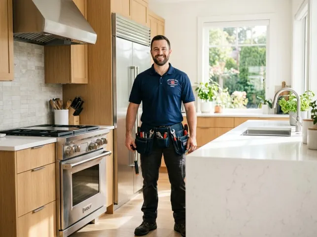 Appliance Repair Hero technician in a Bonnerdale, AR kitchen after an appliance repair